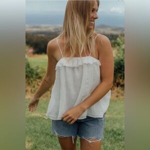 Neuflora White Blouse with Ruffle